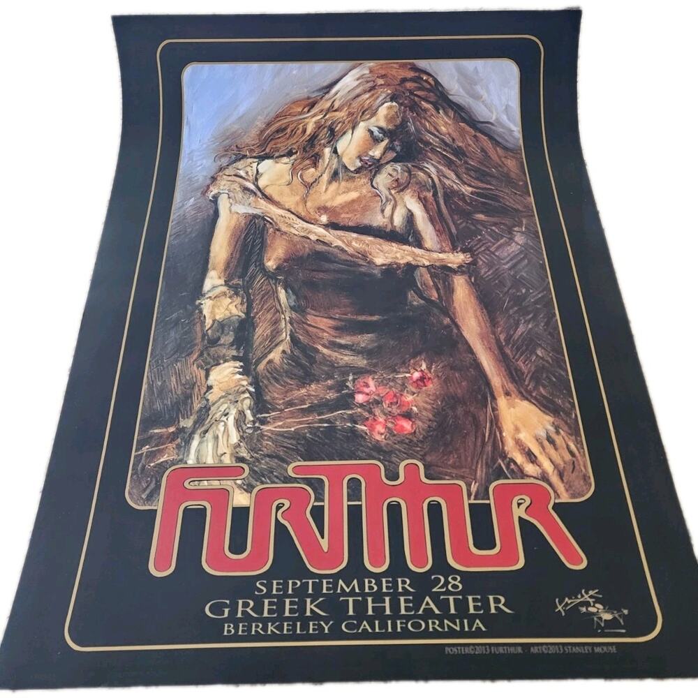 Grateful Dead FURTHER Poster Sept 28 Greek Theater Signed Poster Doodled Concert